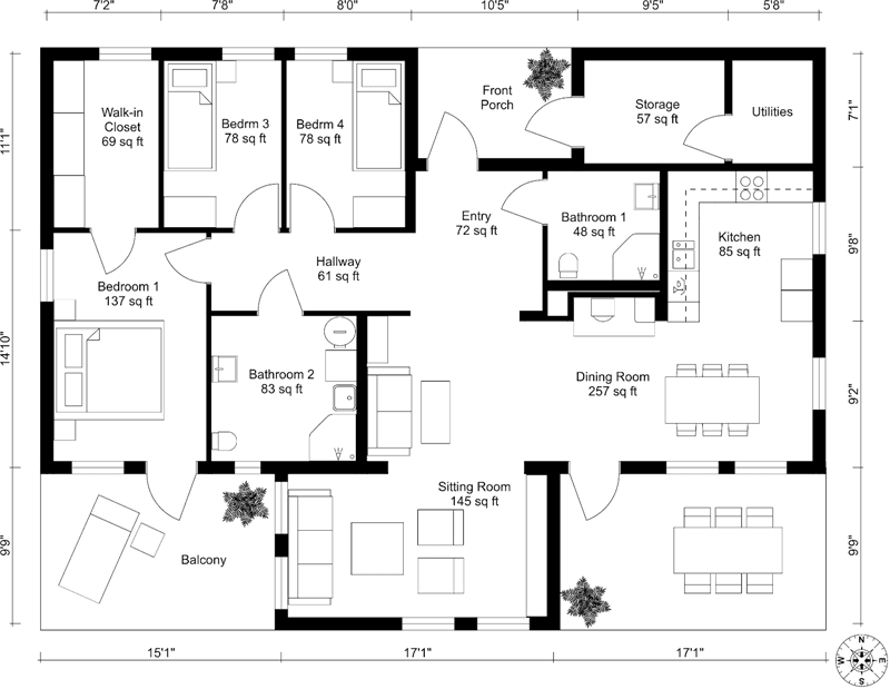 Type B – 2 Bedroom Deluxe Apartment